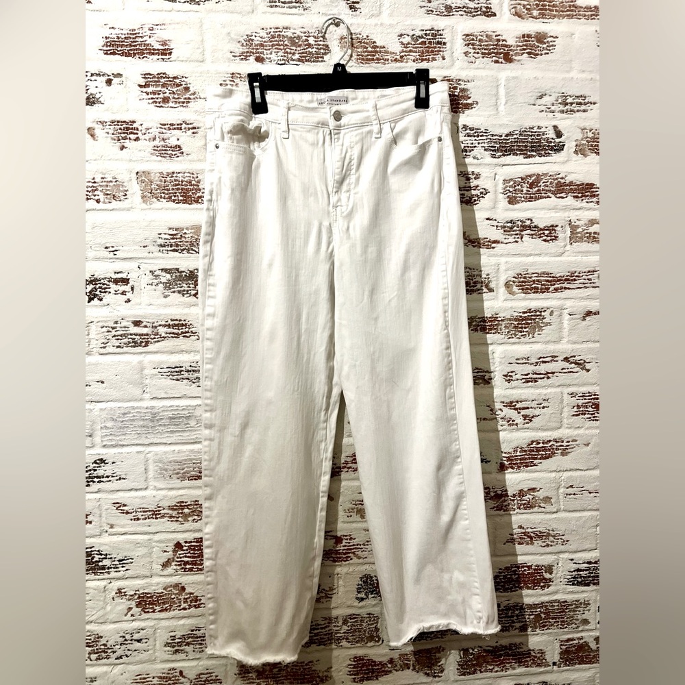 Social Standard by Sanctuary Jeans High Rise Crop Straight Fringe Bottom Size 12